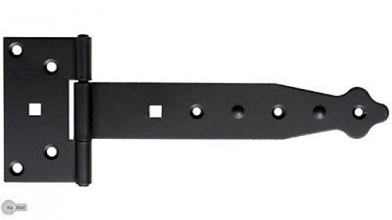 Kreuzgehänge 150 300 mm schwarz T Band Kistenkreuzband Scharniere Möbel retro 