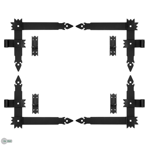 4 Winkelband Winkelbänder Türbänder Türband 360 x 300 x 50 + Kloben 16 Schwarz