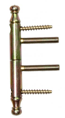 Einbohrbänder Haustürbänder Türbänder mit Zierkopf 14 mm mit Kugel Verzinkt 