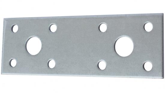 4 Lochplatten Flachverbinder Lochplatte 100 x 35 x 2,5 mm Silber Verzinkt