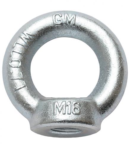 2 Ringmutter DIN 582 Ringschrauben von M6 bis M16 DIN 580 Zurröse C15 Kranöse - Typ: Ringmutter - Größe: M16