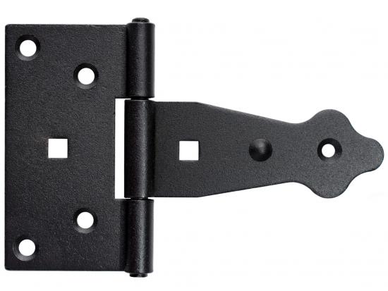 Kreuzgehänge T-Scharniere T-Bänder Kistenkreuzband 87 mm Halbschwere Schwarz