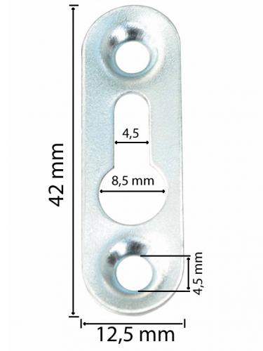 Linsenkopfbeschlag Schrankaufhnger 42 x 12,5 Loch 8,5 mm