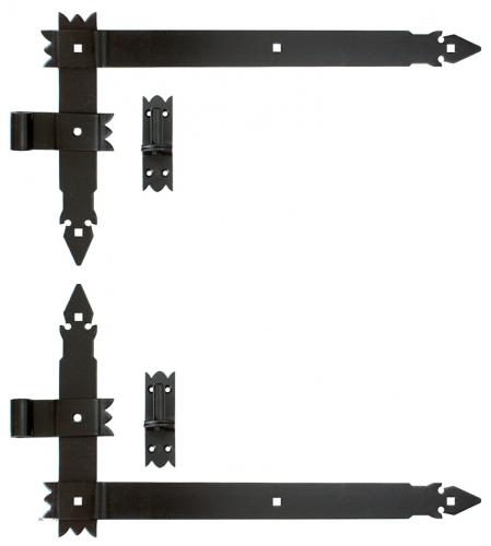 2 Winkelband Winkelbänder Türbänder Türband 600 x 340 x 50 + Kloben Schwarz