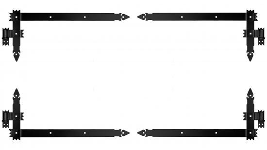 4 Winkelband Winkelbänder Türbänder Türband 800 x 340 x 50 + Kloben Schwarz