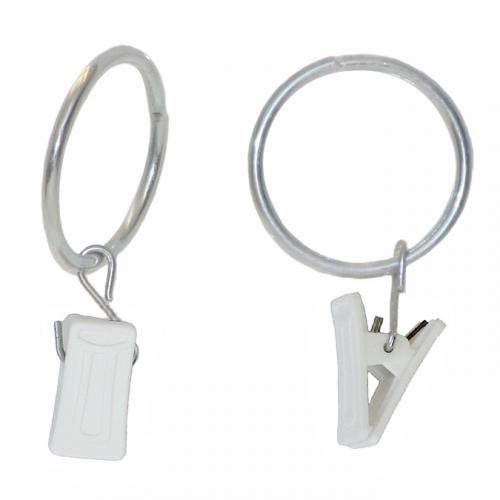  Ringklammer Vorhang Clips mit Klammer und Ring aus Kunststoff Gardinen Weiss